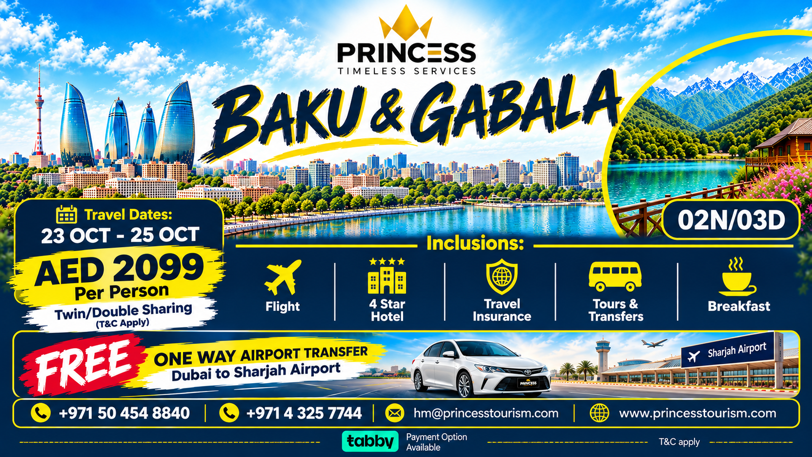 Azerbaijan October Tour Package – Baku and Gabala, 23–25 October